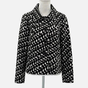 MaxMara Cotton Blend Print 4 Button Jacket - Size 6